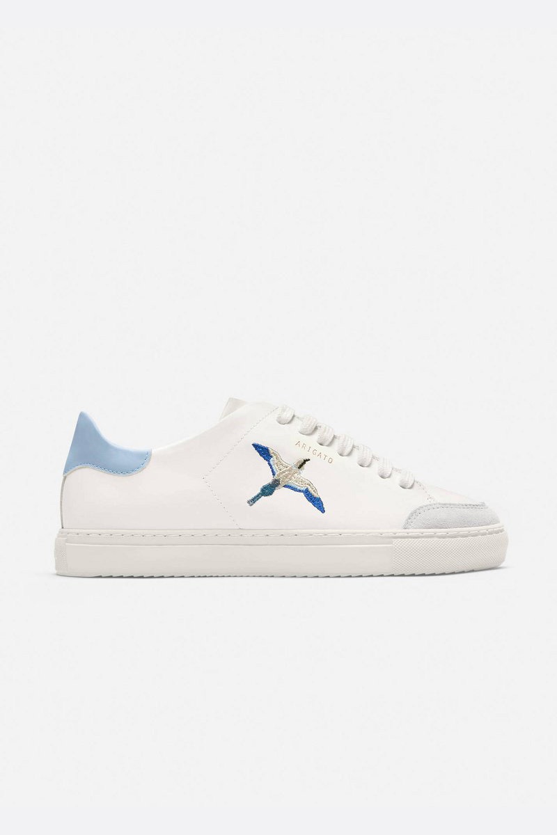 Basket Axel Arigato CLEAN 90 B BIRD Blanche Bleu Femme | HSU-68238355